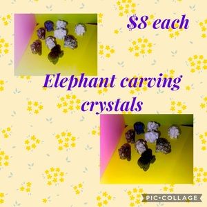 Elephant carvin crystal each one 8$ a piece not the bundle